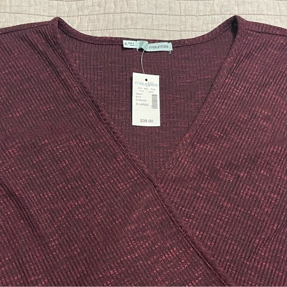 Maurices Women's Ribbed Sweater Dress with Wrap Front Size XL - Picture 3 of 8